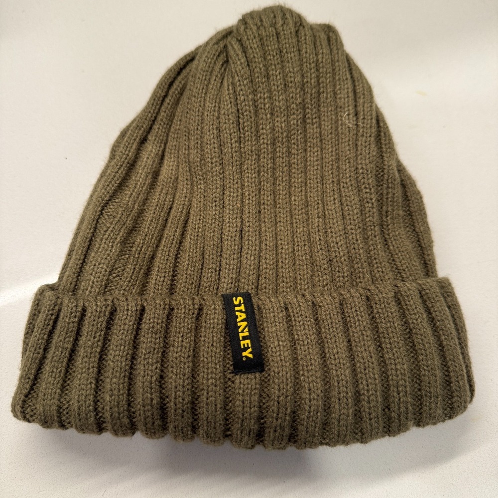 Stanley Beanie Hat Cap Green Ribbed Lined Embroidered Classic Winter Outdoor‎